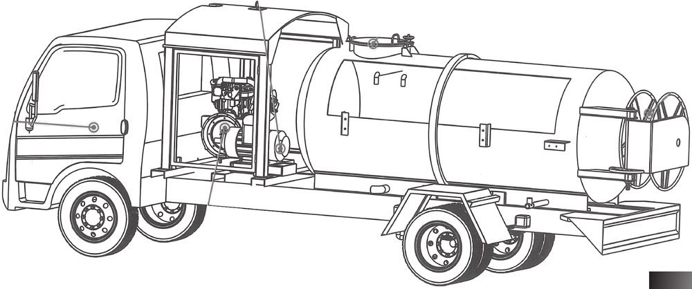 Combi Man (Suction cum Jetting) technical specification drawing