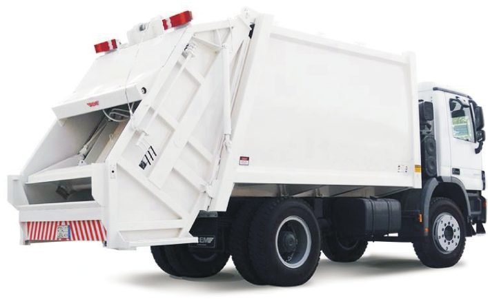 Garbage Compactor Truck view 3
